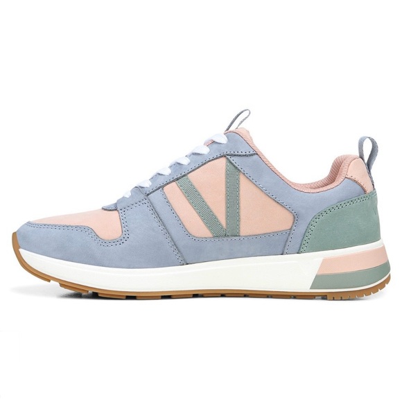NEW Vionic Rechelle Women's Lace-up Casual Sneaker Shoes Misty Pink Blue & Green - Picture 2 of 8